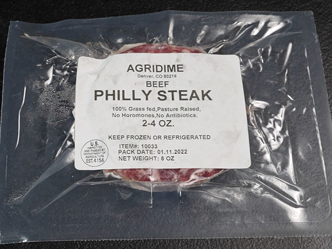 Agridime 100% Grass-Fed Beef Philly Steak