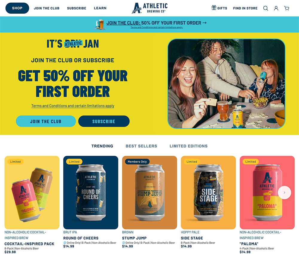 Athletic Brewing Co. Website Review