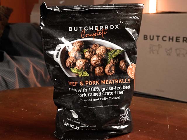 Butcher Box 100% Grass-Fed Beef & Pork Meatballs