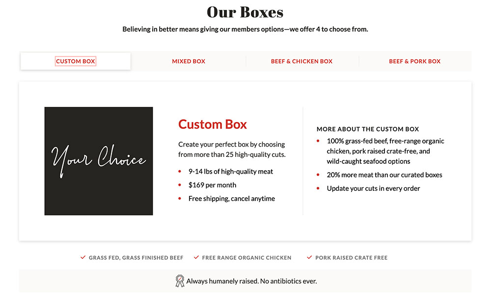 ButcherBox Meat Delivery Subscription Box Options
