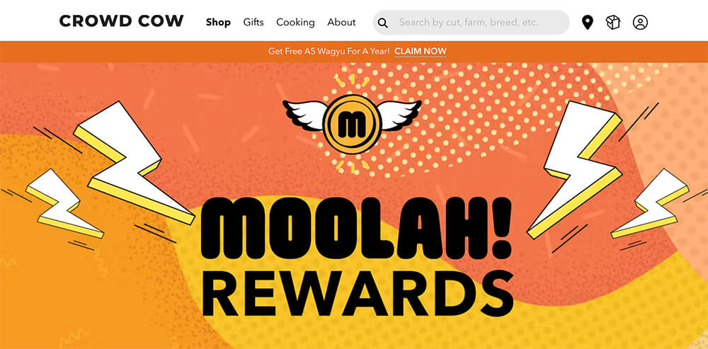 Crowd Cow Moolah Rewards Website