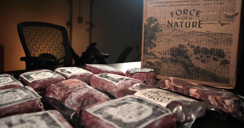 Force of Nature Meat Box and Packages of Meat