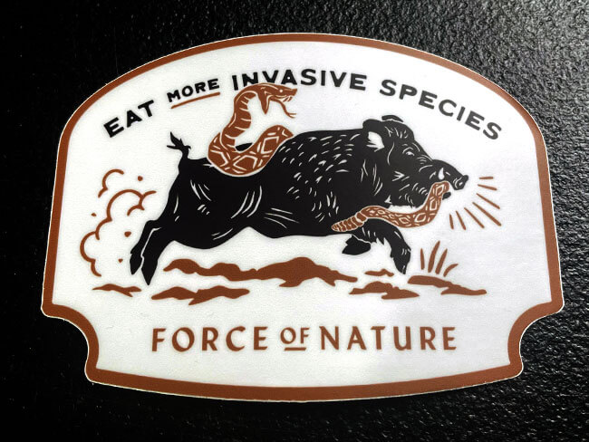 Eat More Invasive Species Sticker