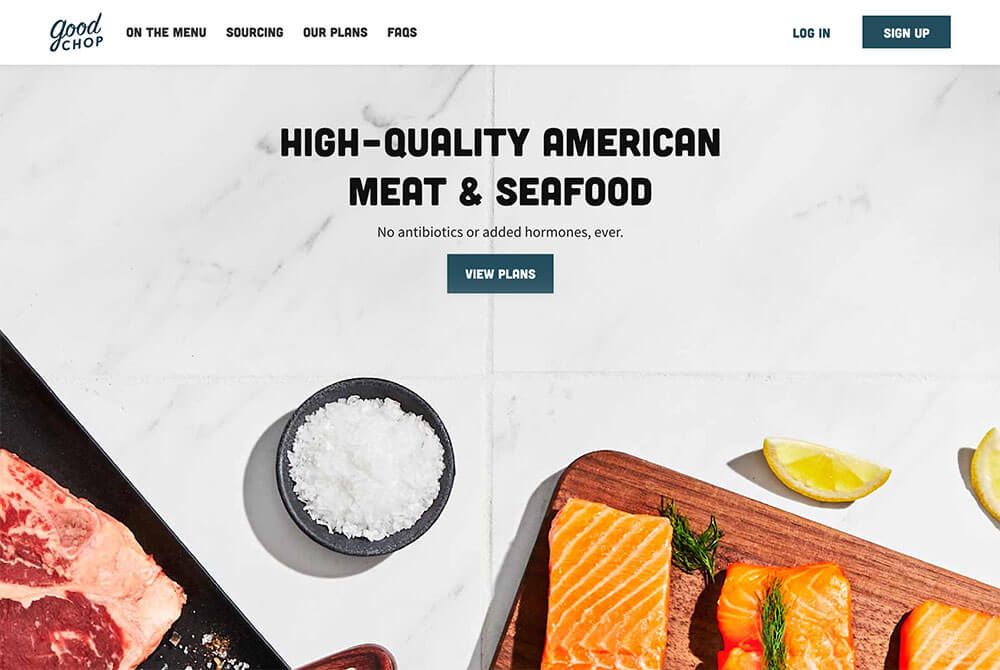 Good Chop Website Homepage