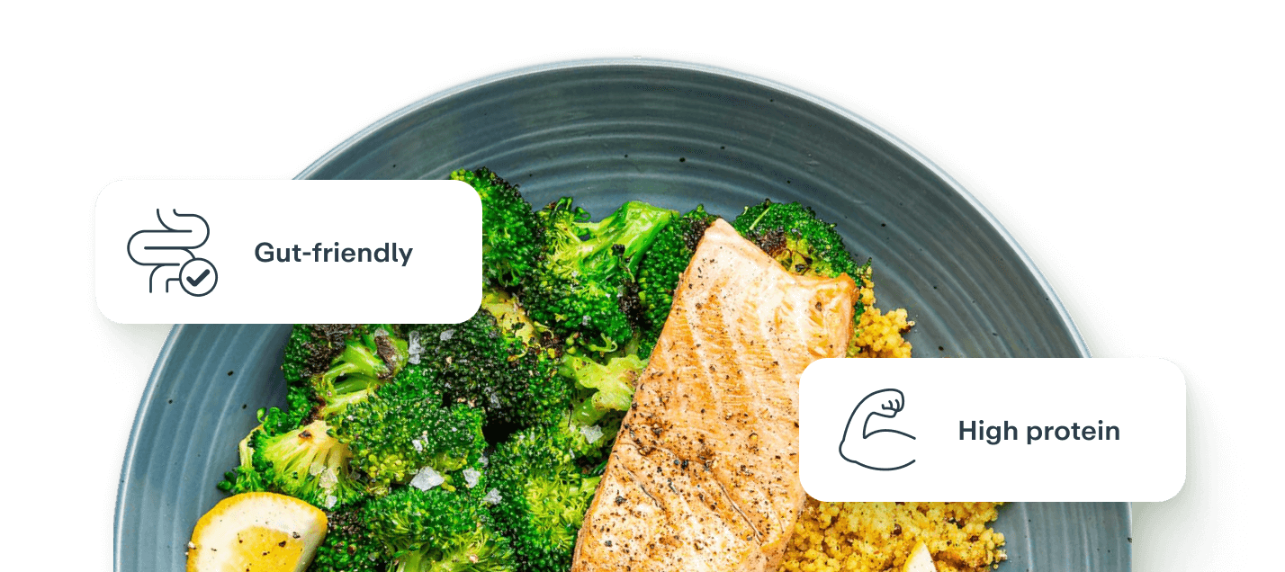 Hungryroot – Healthy meal with salmon and broccoli
