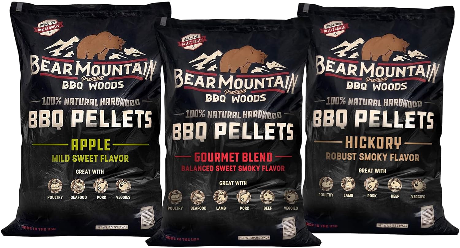 Bear Mountain BBQ 20 Pound Natural Hardwood Outdoor Grilling Smoker Pellets