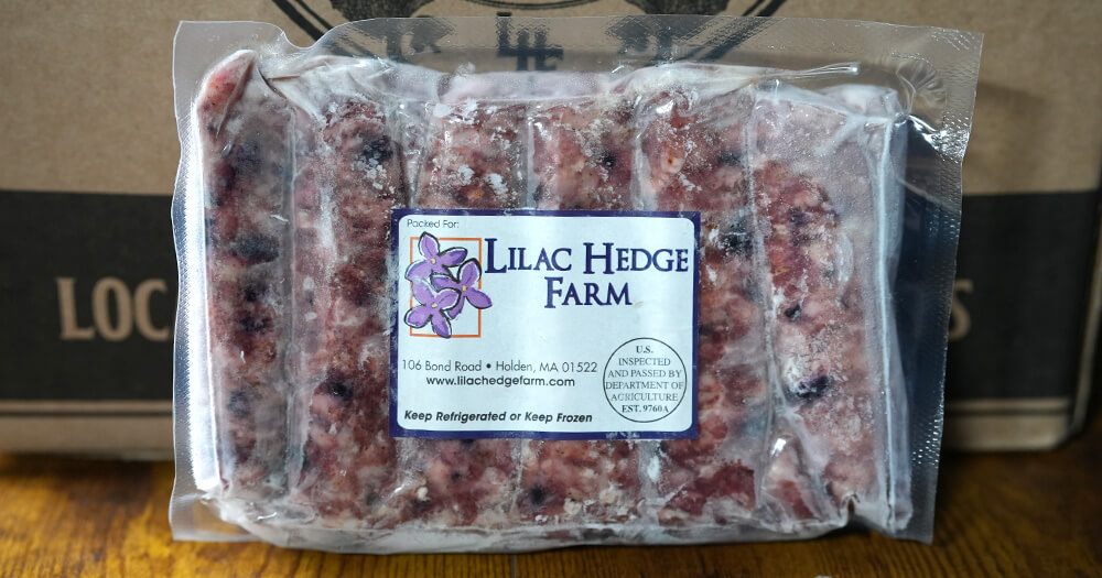 Blueberry Sausages - Lilac Hedge Farm