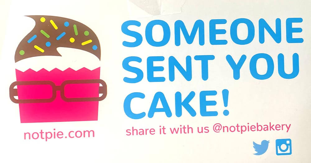 Notpie Cakery Someone Sent You Cake Postcard