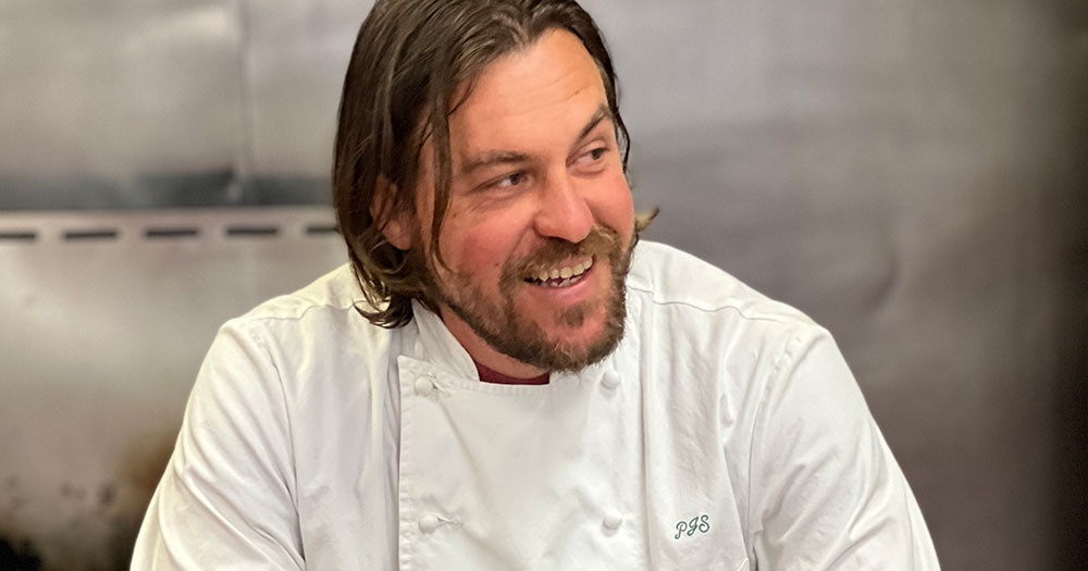 Smiling chef in a kitchen