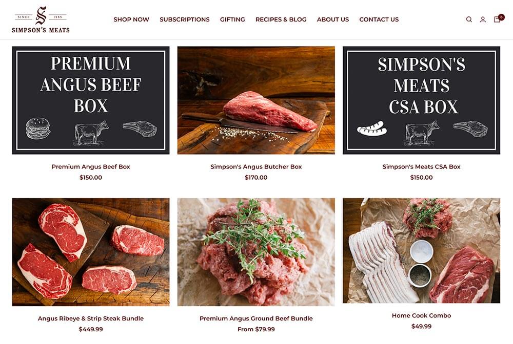 Simpson's Meats Subscriptions