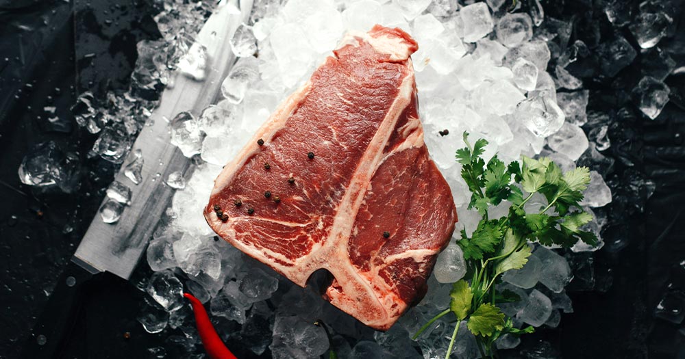 Grass-fed Steak On Ice