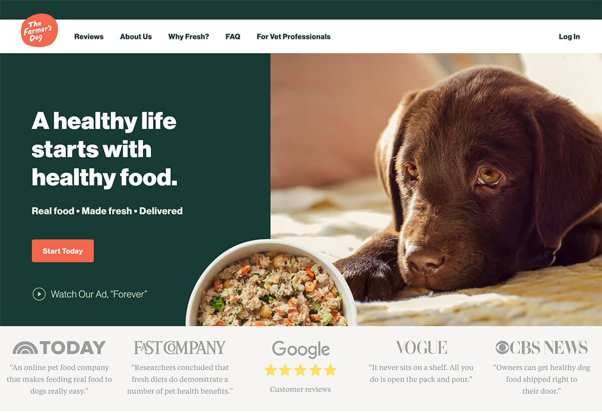The Farmers Dog Website Review