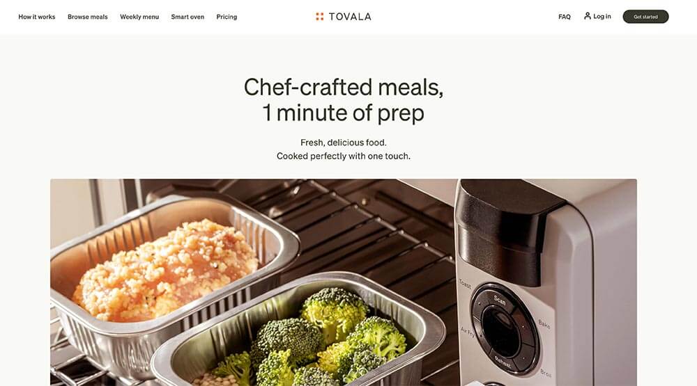 Tovala Chef-crafted meals, 1 minute of prep