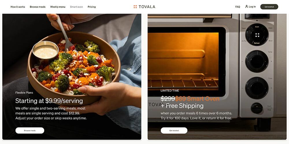 Tovala Meals and Oven Pricing