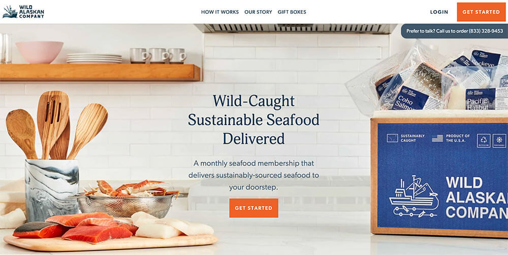 Wild Alaskan Company Website Homepage